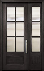 WDMA 44x96 Door (3ft8in by 8ft) Exterior Mahogany 96in 3/4 Lite 6 Lite SDL DoorCraft Door /1side 1