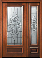 WDMA 46x80 Door (3ft10in by 6ft8in) Exterior Mahogany 80in 3/4 Lite Brazos Door /1side 1