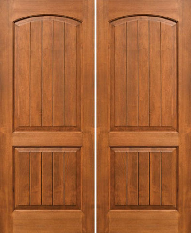 WDMA 48x80 Door (4ft by 6ft8in) Interior Alder 80in Two Panel Soft Arch Ovalo Sticking w/Panels Double Door 1