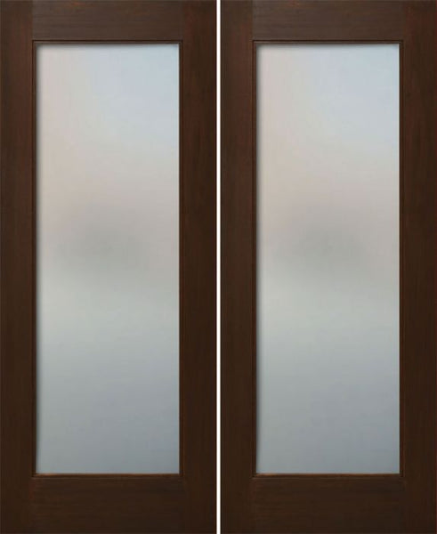 WDMA 48x80 Door (4ft by 6ft8in) Interior Mahogany 80in One Lite Square Sticking w/Reveal Double Door 1