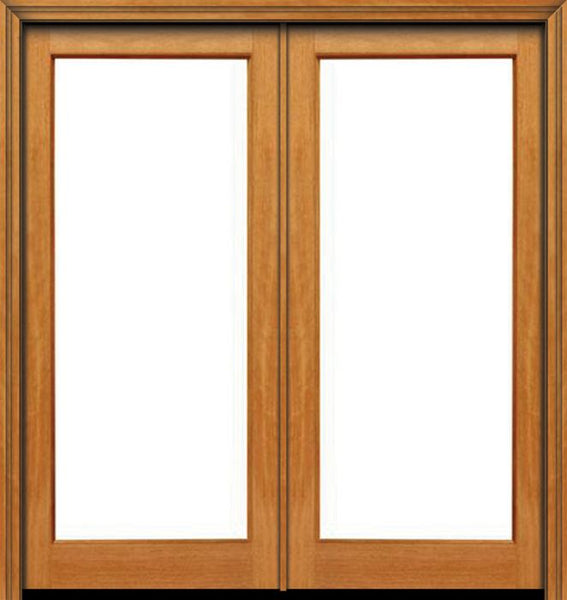 WDMA 48x80 Door (4ft by 6ft8in) French Mahogany 80in 1 lite Double Door IG Glass 1