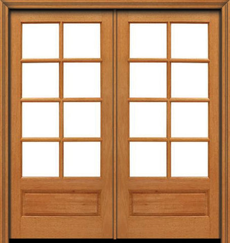 WDMA 48x80 Door (4ft by 6ft8in) French Mahogany 80in 8 lite 1 Panel Double Door IG Glass 1