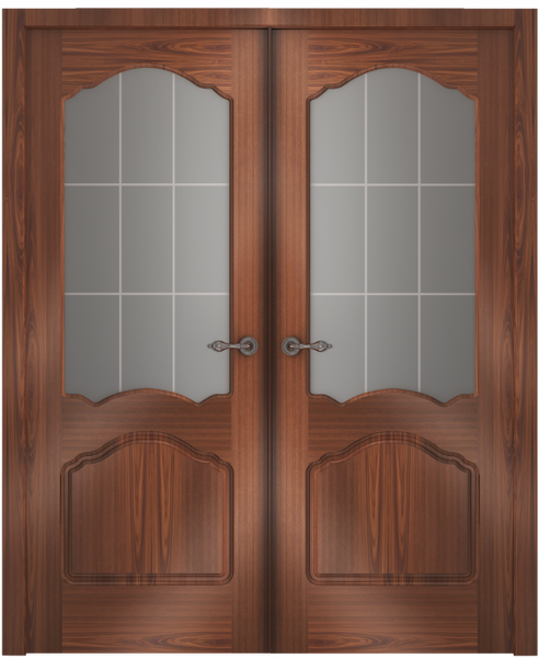 WDMA 48x80 Door (4ft by 6ft8in) Interior Swing Mahogany Sapele Prefinished Double Door African Sapele Veneer Frosted glass 1