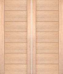 WDMA 48x80 Door (4ft by 6ft8in) Interior Barn Oak Contemporary Modern White Double Door MD 15 1