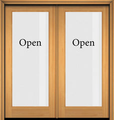 WDMA 48x80 Door (4ft by 6ft8in) Patio Fir 80in Full Lite 1 Lite Open (No Glass) Double Door 1