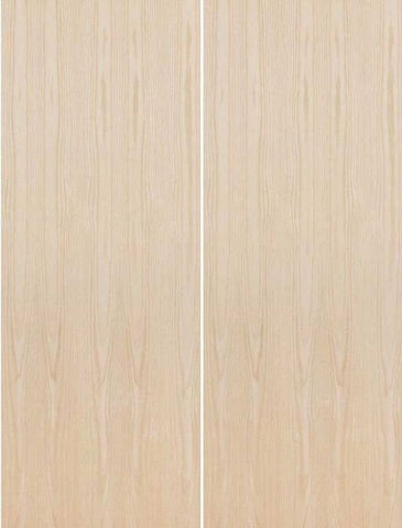 WDMA 48x84 Door (4ft by 7ft) Interior Swing Birch 84in Hollow Core Flush Double Door|1-3/8in Thick 1