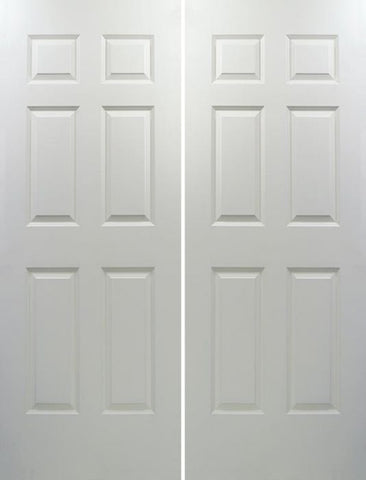 WDMA 48x96 Door (4ft by 8ft) Interior Barn Smooth 96in Colonist Solid Core Double Door|1-3/8in Thick 1