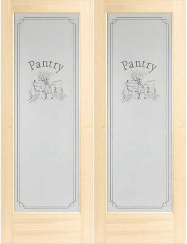 WDMA 48x96 Door (4ft by 8ft) Interior Barn Pine 96in Pantry True Double Door 1