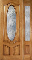 WDMA 48x96 Door (4ft by 8ft) Exterior Mahogany La Jolla Single Door/1side w/ CO Glass - 8ft Tall 1