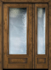 WDMA 50x80 Door (4ft2in by 6ft8in) Exterior Knotty Alder 36in x 80in 3/4 Lite Estancia Alder Door /1side 1