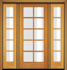 WDMA 52x80 Door (4ft4in by 6ft8in) French Fir 80in 10 Lite Single Door/2side 1