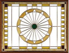 WDMA 52x96 Door (4ft4in by 8ft) Exterior Mahogany Cecilton Leaded Glass Single/2Sidelight Tuscany 2