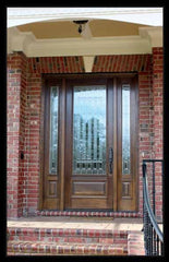 WDMA 52x96 Door (4ft4in by 8ft) Exterior Mahogany Tessera Single/2Sidelight Wakefield 2