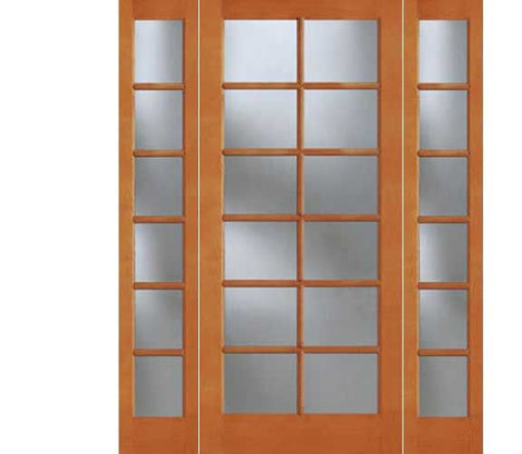 WDMA 52x96 Door (4ft4in by 8ft) French Fir 1512 12-Lite Exterior Door Sidelights 1