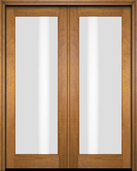 WDMA 52x96 Door (4ft4in by 8ft) French Swing Mahogany Full Lite Exterior or Interior Double Door 1