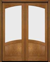 WDMA 52x96 Door (4ft4in by 8ft) Patio Swing Mahogany Double 2/3 Arch Lite Exterior or Interior Door 3