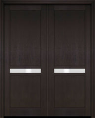 WDMA 52x96 Door (4ft4in by 8ft) Interior Barn Mahogany 121 Windermere Shaker Exterior or Double Door 3