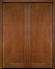 WDMA 52x96 Door (4ft4in by 8ft) Exterior Barn Mahogany Modern Full Flat Panel Shaker or Interior Double Door 4