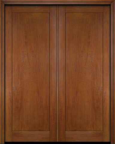 WDMA 52x96 Door (4ft4in by 8ft) Interior Swing Mahogany Modern Full Flat Cross Panel Shaker Exterior or Double Door 4