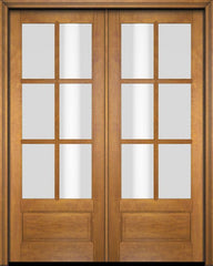 WDMA 52x96 Door (4ft4in by 8ft) Interior Swing Mahogany 3/4 6 Lite TDL Exterior or Double Door 1