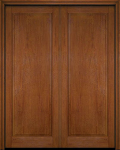 WDMA 52x96 Door (4ft4in by 8ft) Interior Swing Mahogany Full Raised Panel Solid Exterior or Double Door 4