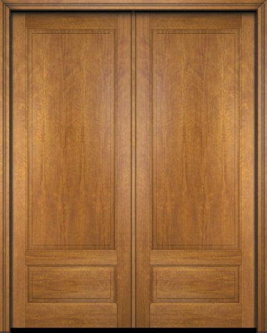 WDMA 52x96 Door (4ft4in by 8ft) Exterior Barn Mahogany 3/4 Raised Panel Solid or Interior Double Door 1