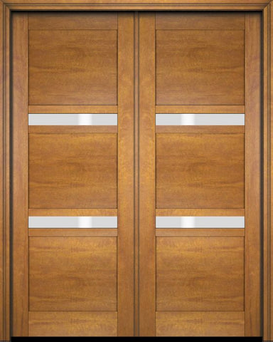 WDMA 52x96 Door (4ft4in by 8ft) Exterior Barn Mahogany 132 Windermere Shaker or Interior Double Door 1