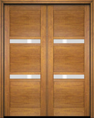 WDMA 52x96 Door (4ft4in by 8ft) Exterior Barn Mahogany 132 Windermere Shaker or Interior Double Door 1