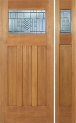 WDMA 54x80 Door (4ft6in by 6ft8in) Exterior Mahogany Biltmore Single Door/1side w/ C Glass 1