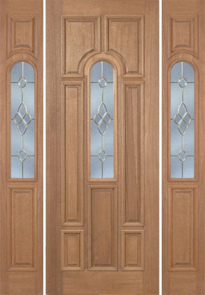 WDMA 54x96 Door (4ft6in by 8ft) Exterior Mahogany Revis Single Door/2side w/ C Glass - 8ft Tall 1