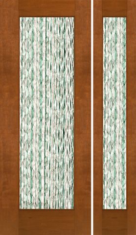 WDMA 54x96 Door (4ft6in by 8ft) Exterior Mahogany 2-1/4in Thick Door Sidelight Waterfall Casting Glass 1