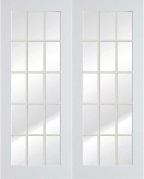 WDMA 56x80 Door (4ft8in by 6ft8in) Interior Swing Smooth 80in Primed French Double Door | 1515 1