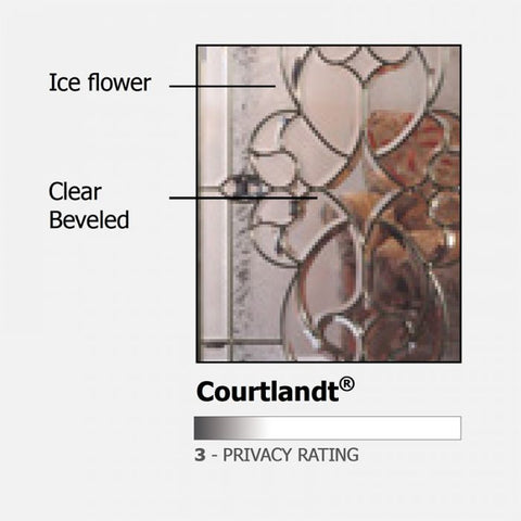 WDMA 56x80 Door (4ft8in by 6ft8in) Exterior Cherry 80in 1 Panel 3/4 Lite Courtlandt / Walnut Door /2side 2