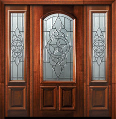 WDMA 56x80 Door (4ft8in by 6ft8in) Exterior Mahogany 80in Brazos Arch Lite Door /2side 1