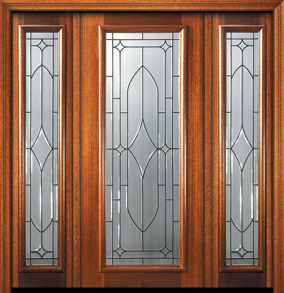 WDMA 56x80 Door (4ft8in by 6ft8in) Exterior Mahogany 80in Full Lite Bourbon Street Door /2side 1