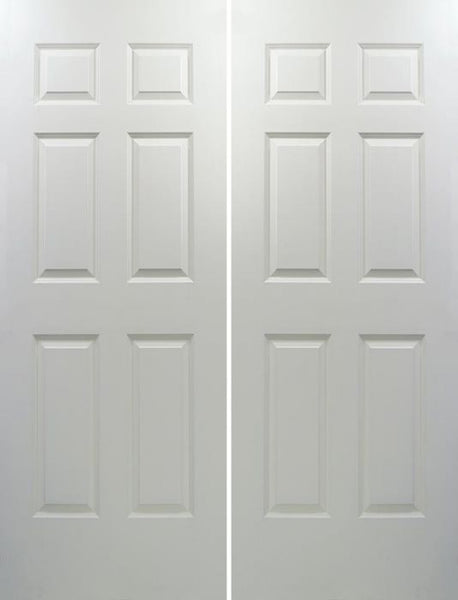 WDMA 56x96 Door (4ft8in by 8ft) Interior Swing Smooth 96in Colonist Solid Core Double Door|1-3/8in Thick 1