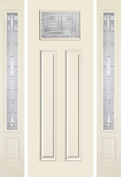 WDMA 58x96 Door (4ft10in by 8ft) Exterior Smooth MaplePark 8ft Craftsman Lite 2 Panel Star Door 2 Sides 1