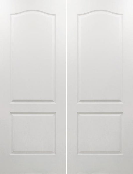 WDMA 60x80 Door (5ft by 6ft8in) Interior Barn Woodgrain 80in Classique Solid Core Textured Double Door|1-3/4in Thick 1