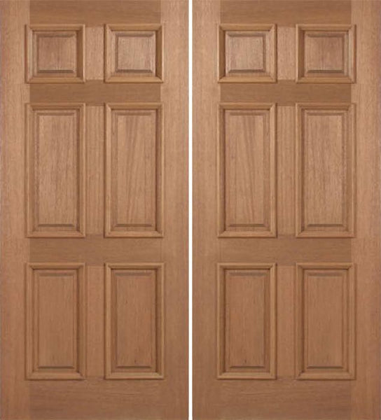 WDMA 60x80 Door (5ft by 6ft8in) Exterior Mahogany Augusta Double Door 1