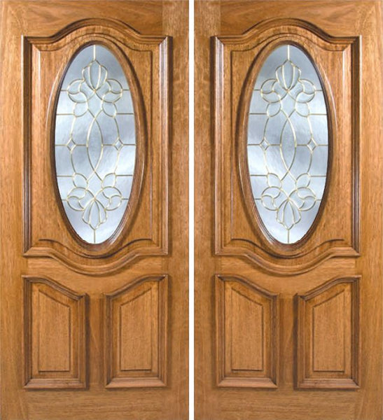 WDMA 60x80 Door (5ft by 6ft8in) Exterior Mahogany La Jolla Double Door w/ CO Glass - 6ft8in Tall 1