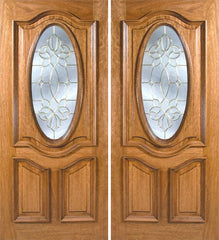 WDMA 60x80 Door (5ft by 6ft8in) Exterior Mahogany La Jolla Double Door w/ CO Glass - 6ft8in Tall 1