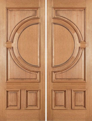 WDMA 60x80 Door (5ft by 6ft8in) Exterior Mahogany Crescent Double Door 1