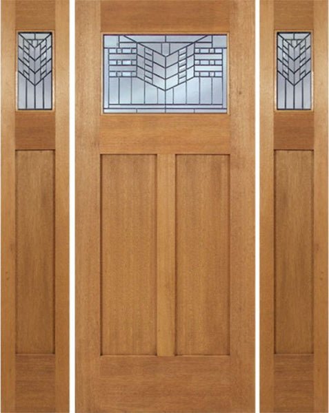 WDMA 60x80 Door (5ft by 6ft8in) Exterior Mahogany Pearce Single Door/2side w/ E Glass 1