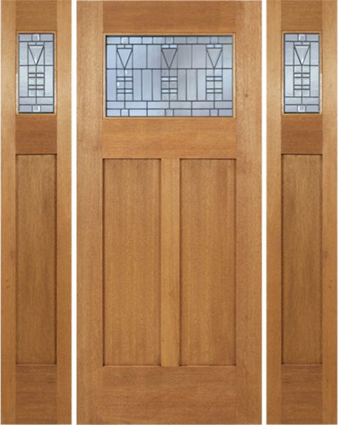 WDMA 60x80 Door (5ft by 6ft8in) Exterior Mahogany Pearce Single Door/2side w/ B Glass 1