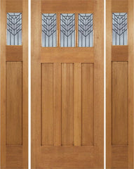 WDMA 60x84 Door (5ft by 7ft) Exterior Mahogany Barnsdale Single Door/2side w/ E Glass 1