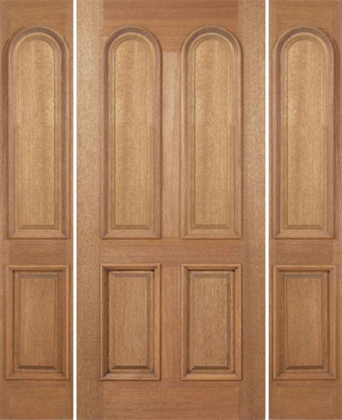 WDMA 64x80 Door (5ft4in by 6ft8in) Exterior Mahogany Legacy Single Door/2side Plain Panel 1