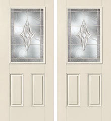 WDMA 64x80 Door (5ft4in by 6ft8in) Exterior Smooth Wellesley Half Lite 2 Panel Star Double Door 1