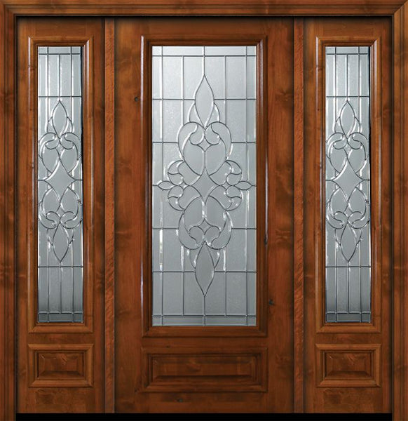 WDMA 64x80 Door (5ft4in by 6ft8in) Exterior Knotty Alder 36in x 80in 3/4 Lite Courtlandt Alder Door /2side 1