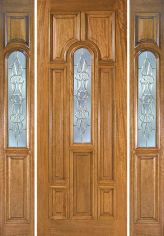 WDMA 64x96 Door (5ft4in by 8ft) Exterior Mahogany Talbot Single Door/2side w/ L Glass 1