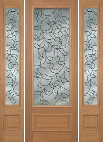 WDMA 64x96 Door (5ft4in by 8ft) Exterior Mahogany Edwards Single Door/2side w/ S Glass - 8ft Tall 1